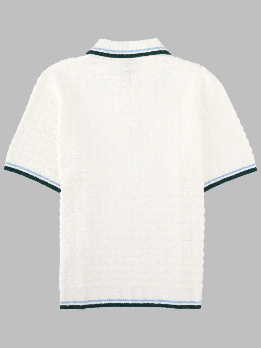 Casablanca Men's Polo Bouclé Con White
