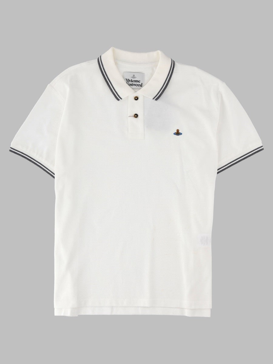 Vivienne Westwood Men's Polo Classic Con White