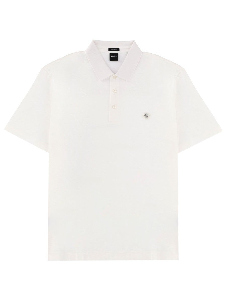 BOSS Men's Polo Con White