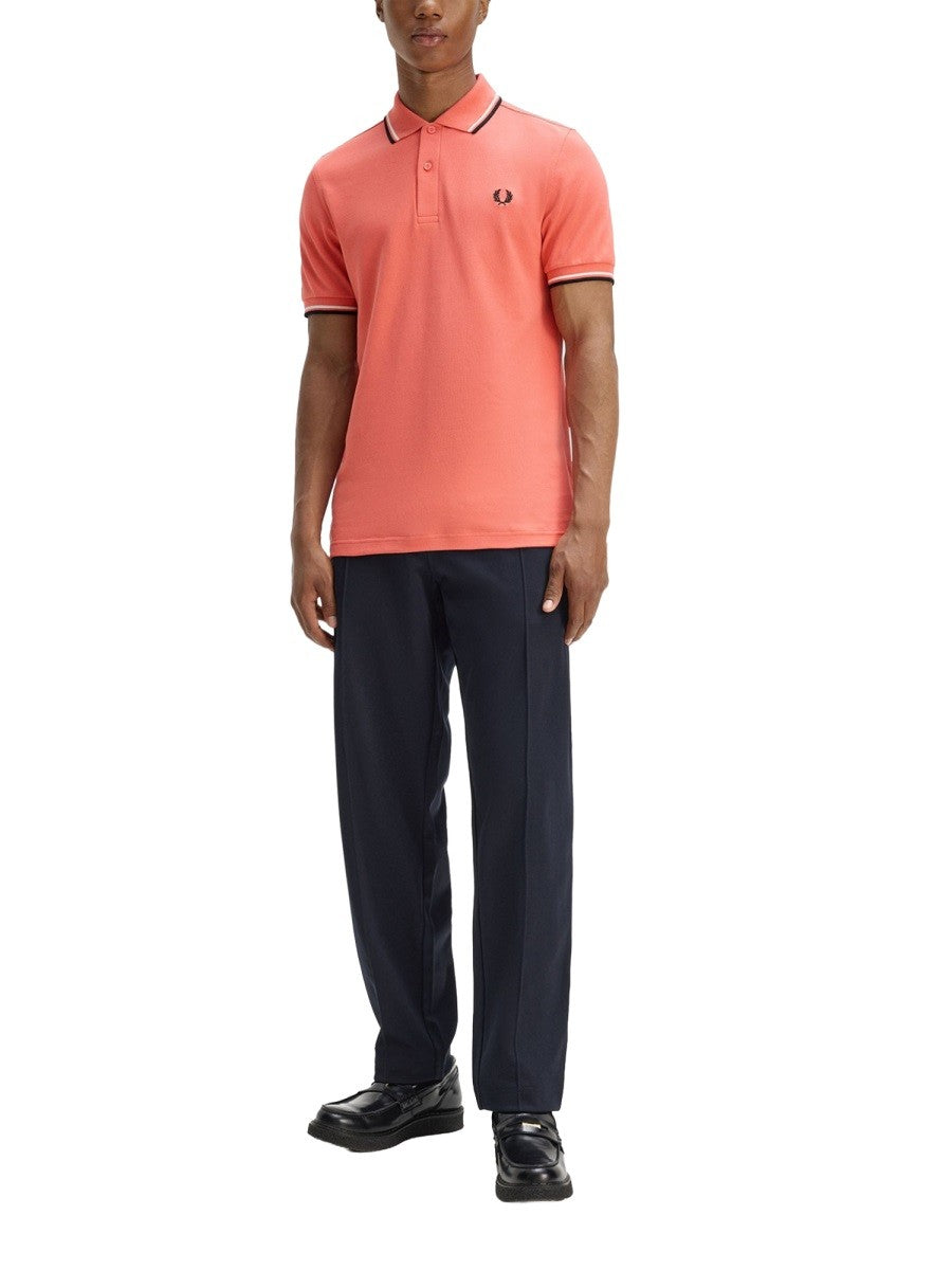 Fred Perry Men's Polo Con Blue