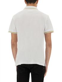 Versace Jeans Couture Men's Polo in Cotone Con Emblem White