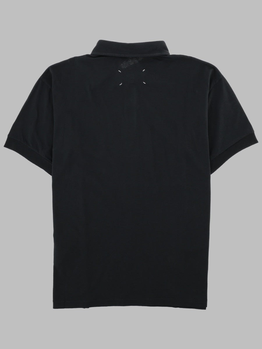 Maison Margiela Men's Polo in Cotone Black