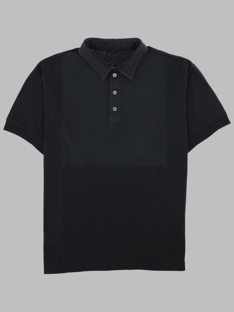 Maison Margiela Men's Polo in Cotone Black
