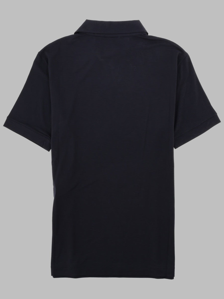 Giorgio Armani Men's Polo in Jersey DI Viscosa Stretch Blue