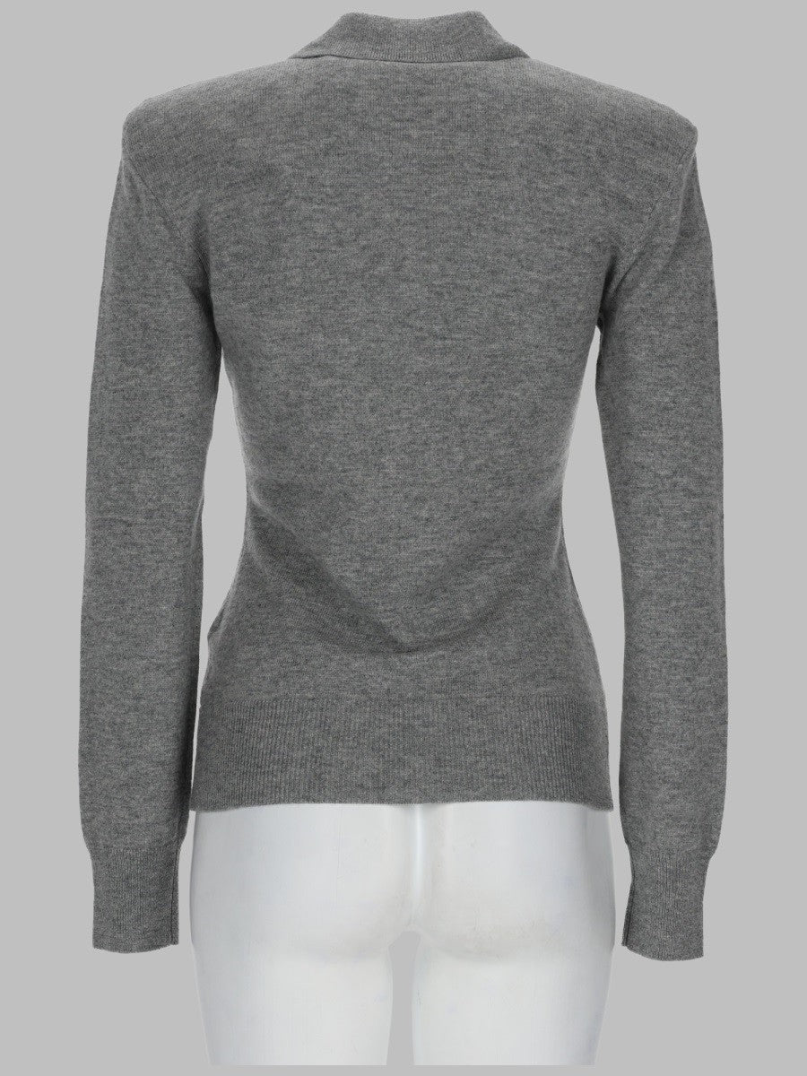 Rotate Women's Polo in Lana Merino Cashmere Grey