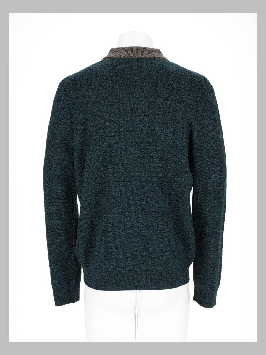 Paul Smith Men's Polo in Maglia Di Lana Misto Seta Green