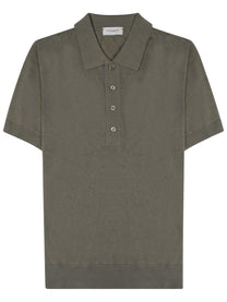 Paolo Pecora Milano Men's Polo in Seta Misto Cotone Grey