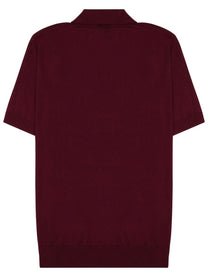 Paolo Pecora Milano Men's Polo in Seta Misto Cotone Red