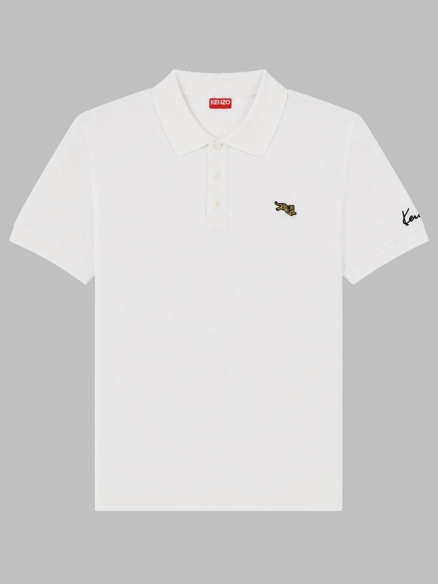 Kenzo Men's Polo Jumping Tiger White