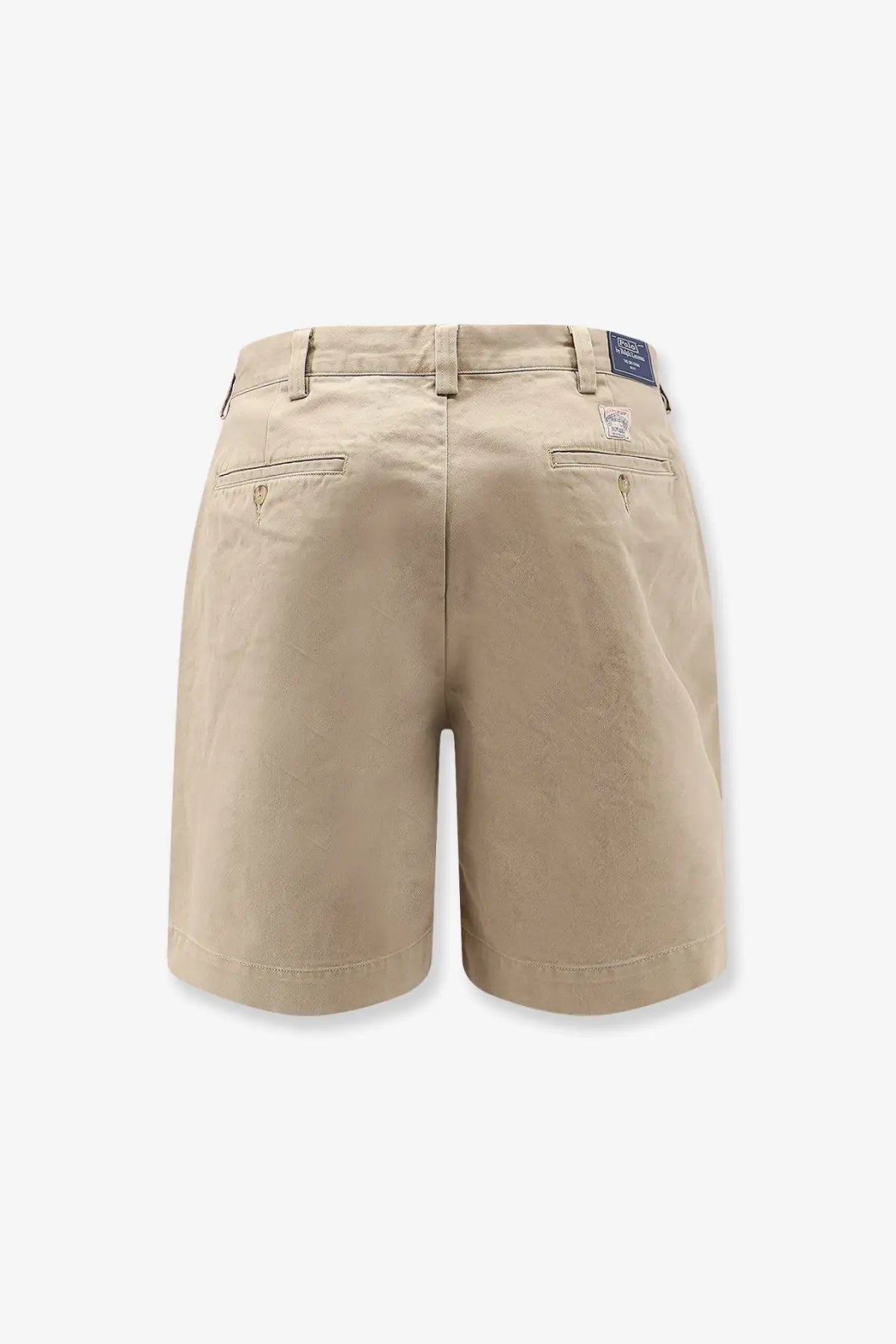 Polo Ralph Lauren men’s big fit beige cotton chino shorts with classic tailored fit and subtle stitching details