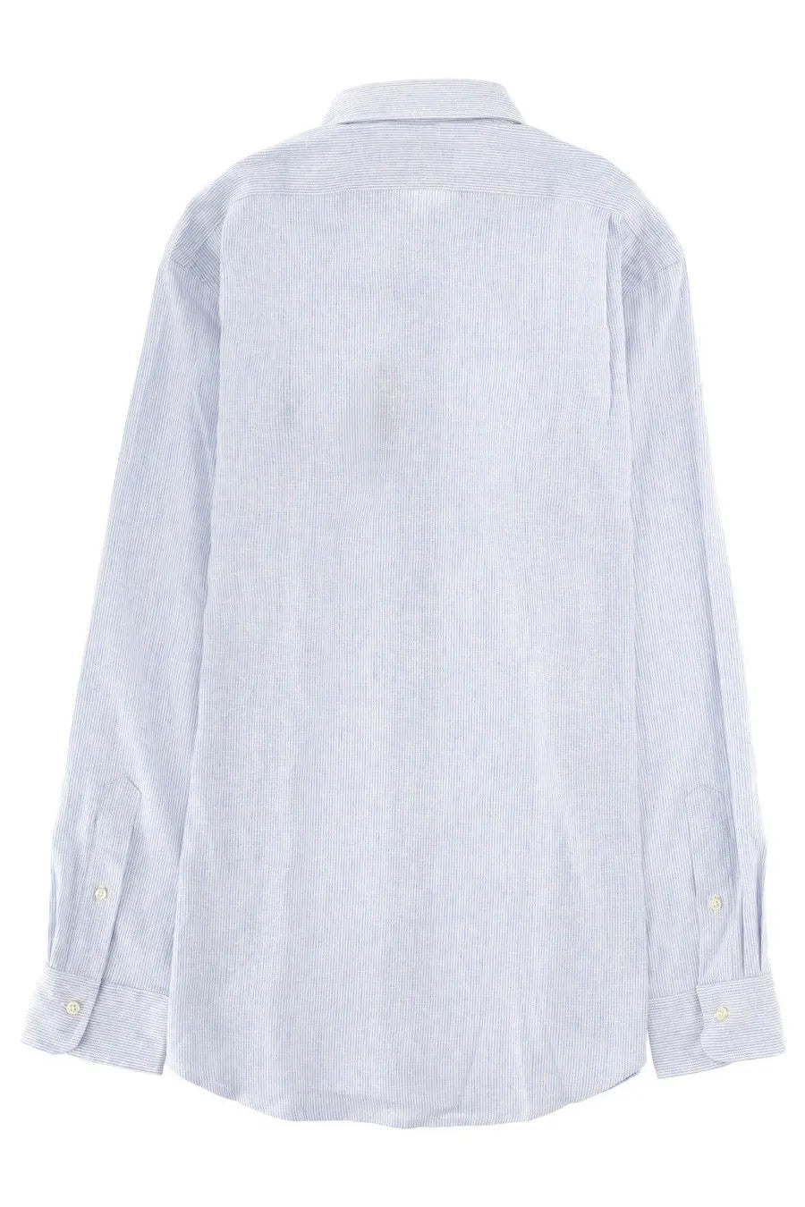 Polo ralph lauren men’s camicia con blue light blue and white striped long-sleeved cotton button-down shirt