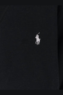 Black Polo Ralph Lauren men’s cotton blend sweatshirt with white embroidered polo player logo on front