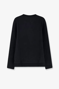 Black polo ralph lauren men’s long-sleeved cotton blend sweatshirt with smooth soft fabric finish