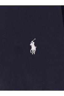 Navy blue Polo Ralph Lauren men’s cotton blend sweatshirt with white embroidered logo on the front