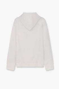 Off-white polo ralph lauren men’s cotton blend hooded sweatshirt with soft textured fabric ribbed cuffs and hem