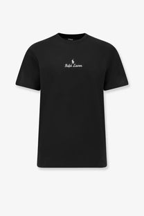 Black Polo Ralph Lauren men’s cotton t-shirt with a white embroidered logo on the chest