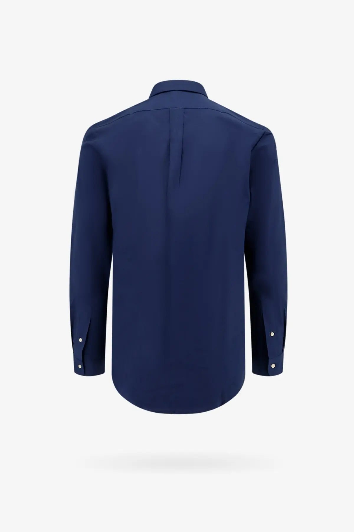 Polo ralph lauren men’s cotton shirt blue navy long-sleeved dress shirt with classic collar and buttoned cuffs