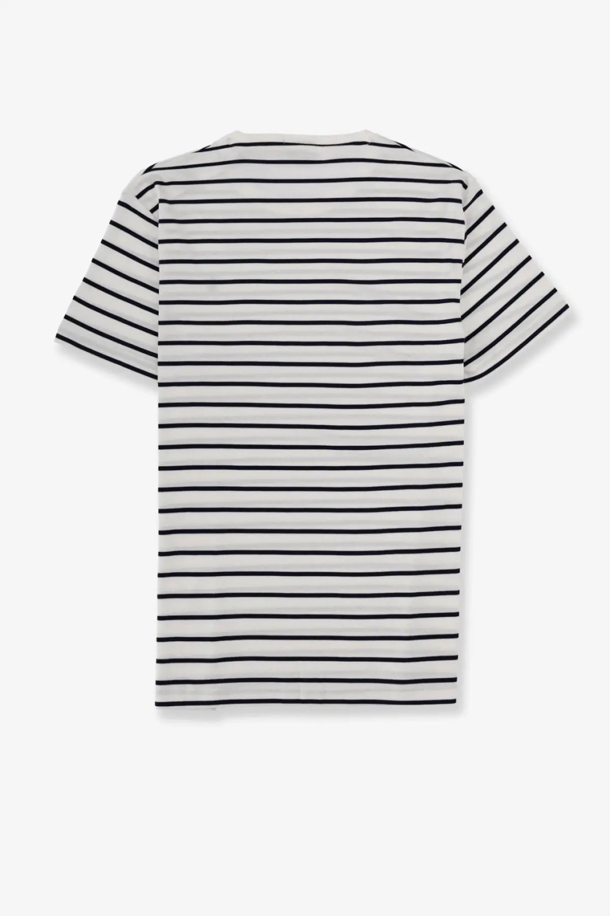 Polo Ralph Lauren men’s cotton shirt white with classic white and black horizontal stripes and crew neck