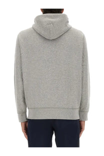 Polo Ralph Lauren men’s heather gray hoodie with soft textured fabric and ribbed cuffs for comfortable wear