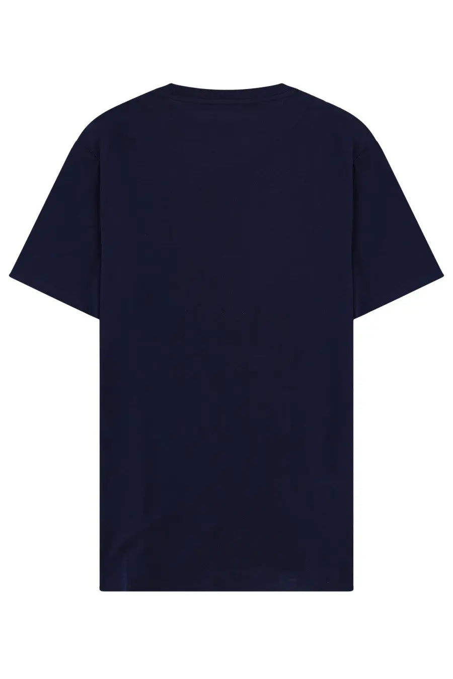 Navy blue cotton polo ralph lauren men’s shirt with relaxed fit and simple crew neckline
