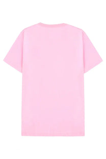 A soft pink plain cotton t-shirt with crew neck and short sleeves for men by polo ralph lauren