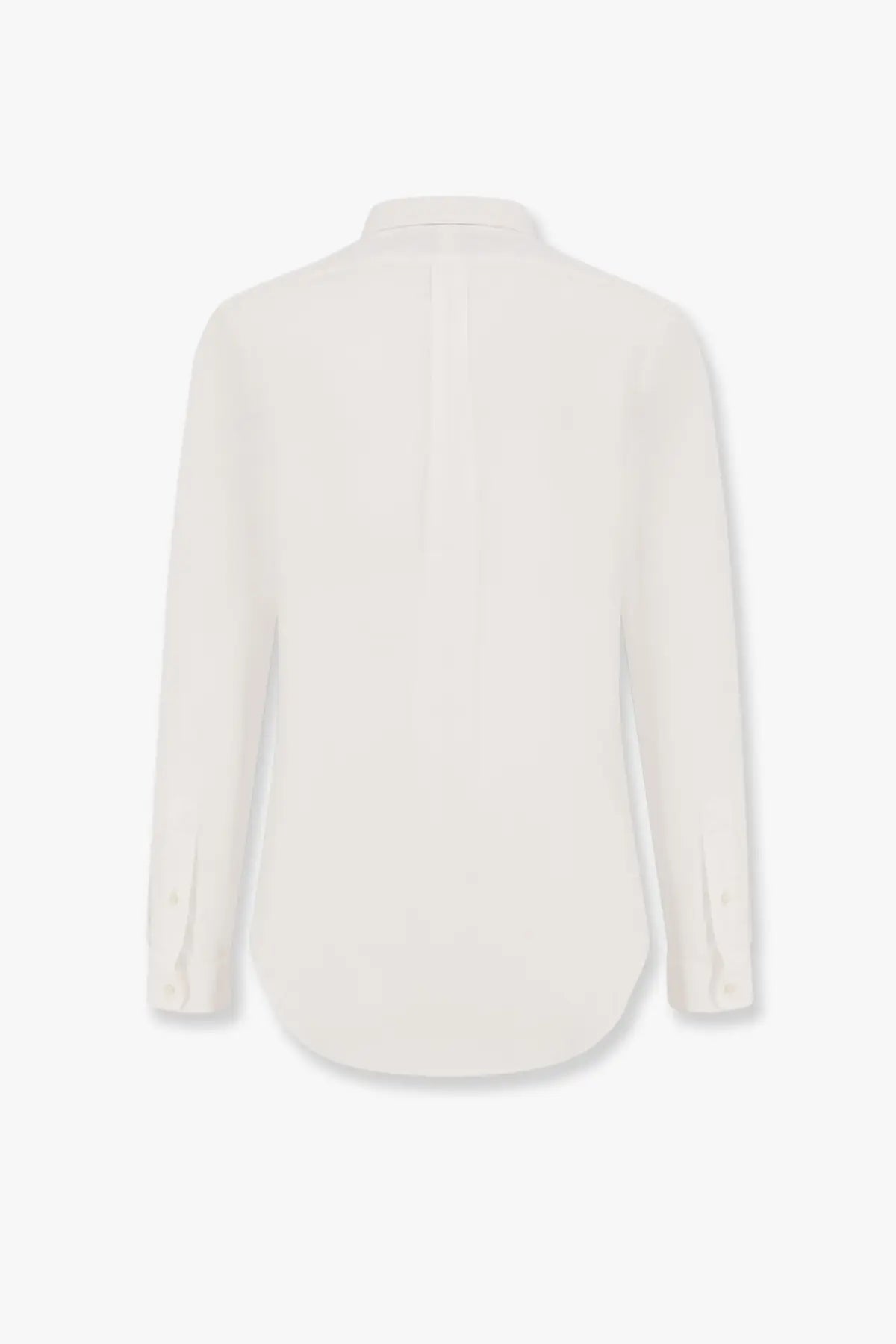 Polo Ralph Lauren men’s off-white stretch cotton button-down shirt with classic collar and back vertical seam