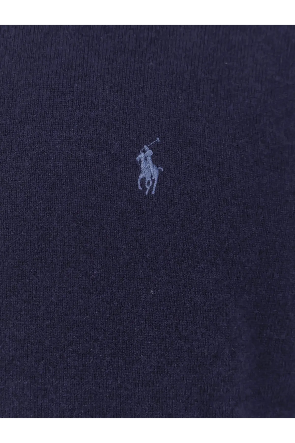 Navy blue cotton t-shirt with small embroidered polo player logo from Polo Ralph Lauren men’s wool cardigan blue collection