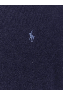 Navy blue cotton t-shirt with small embroidered polo player logo from Polo Ralph Lauren men’s wool cardigan blue collection