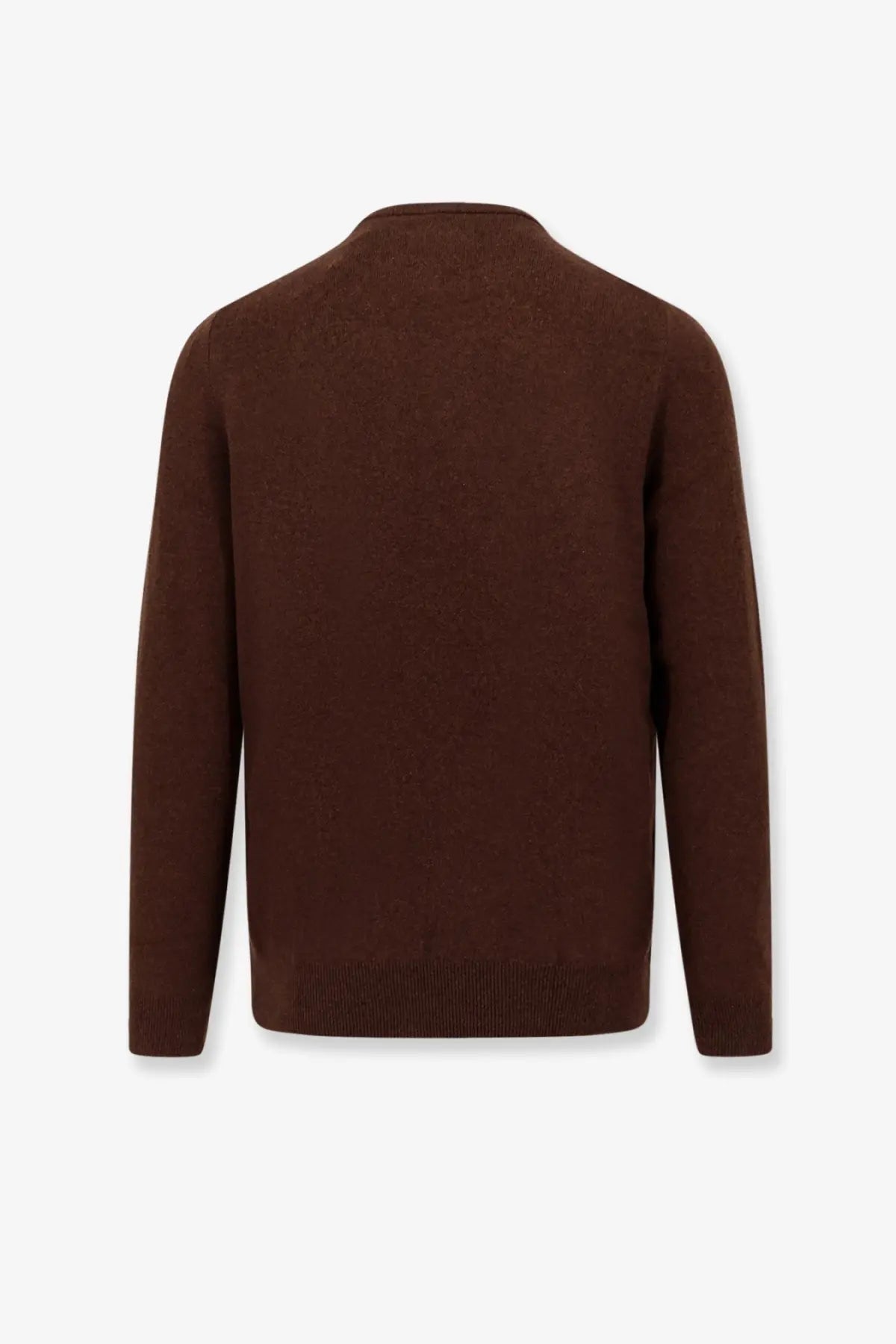 Polo ralph lauren men’s wool sweater brown long-sleeved knit with classic crew neck and ribbed cuffs