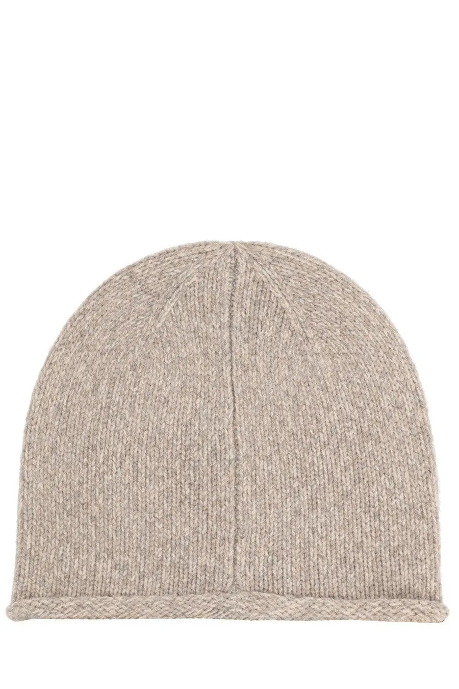 Beige ribbed knit beanie with folded cuff in brown from Polo Ralph Lauren unisex berretto in maglia collection