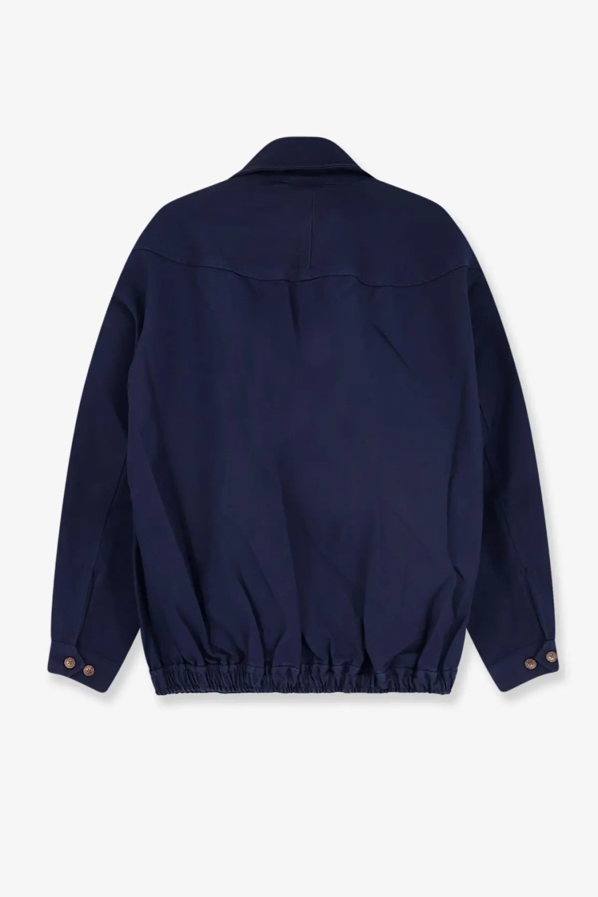 Navy blue cotton Polo Ralph Lauren women’s jacket with elastic waistband and buttoned cuffs