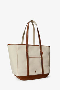 Polo Ralph Lauren Women's Canvas Shopping Bag White
