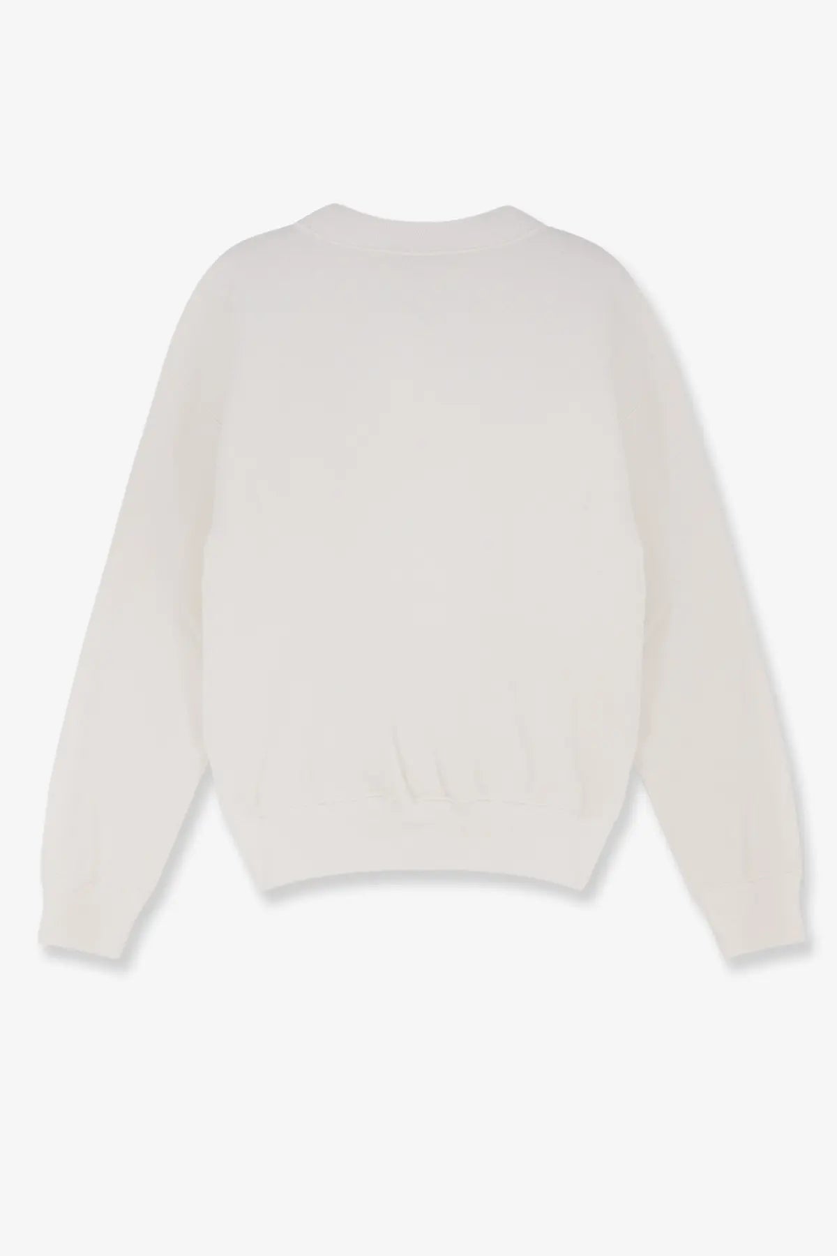 Polo Ralph Lauren women’s cream-colored cotton blend long-sleeved knit sweater with relaxed fit and ribbed cuffs