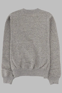 Polo Ralph Lauren women’s grey heather crewneck sweatshirt with ribbed cuffs and hem made of soft felpa material