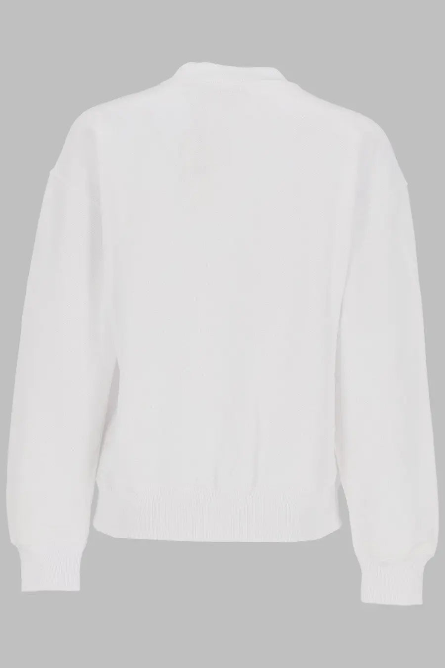 White long-sleeved sweatshirt with relaxed fit and ribbed cuffs from polo ralph lauren women’s felpa con white