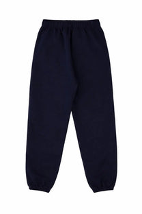 Navy blue cotton polo ralph lauren women’s jogger pants with elastic waistband and cuffs for comfortable wear