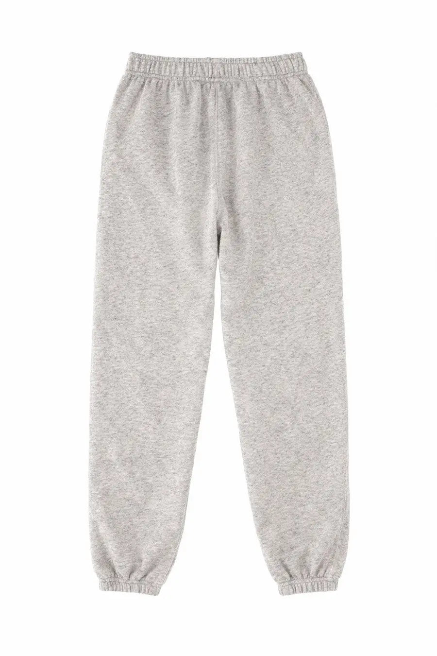 Polo Ralph Lauren women’s jogger pants in grey heathered fabric with elastic waistband and cuffs