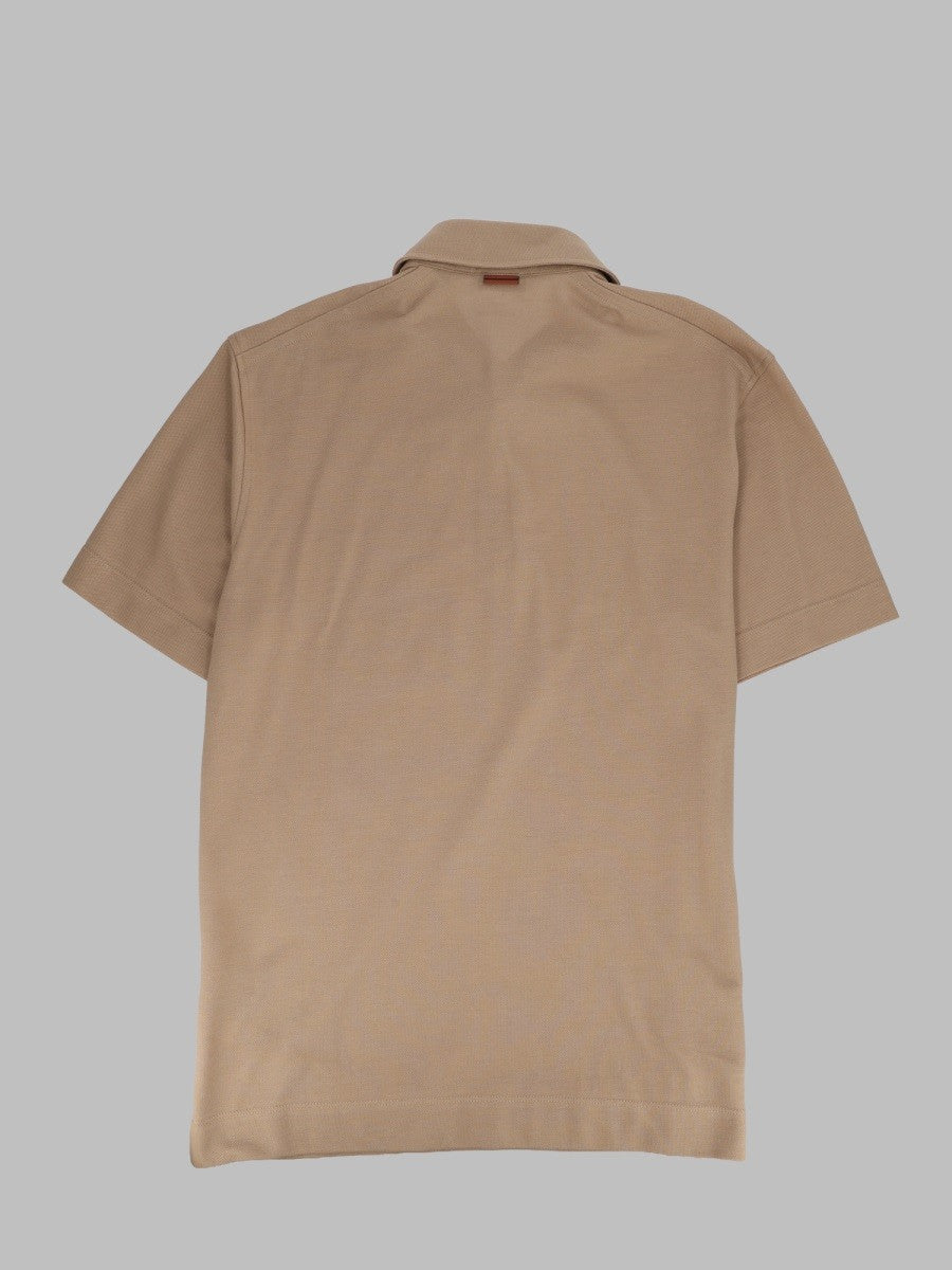 Zegna Men's Polo Regular Fit Beige