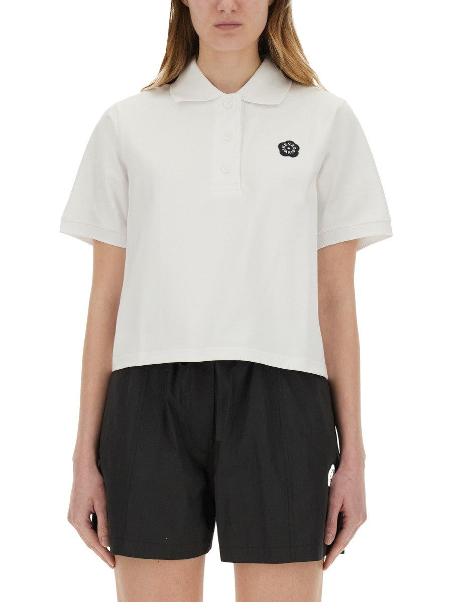 Kenzo Women's Polo Shirt Boke Flower White