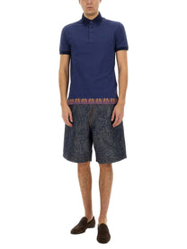 ETRO Men's Polo Shirt Blue
