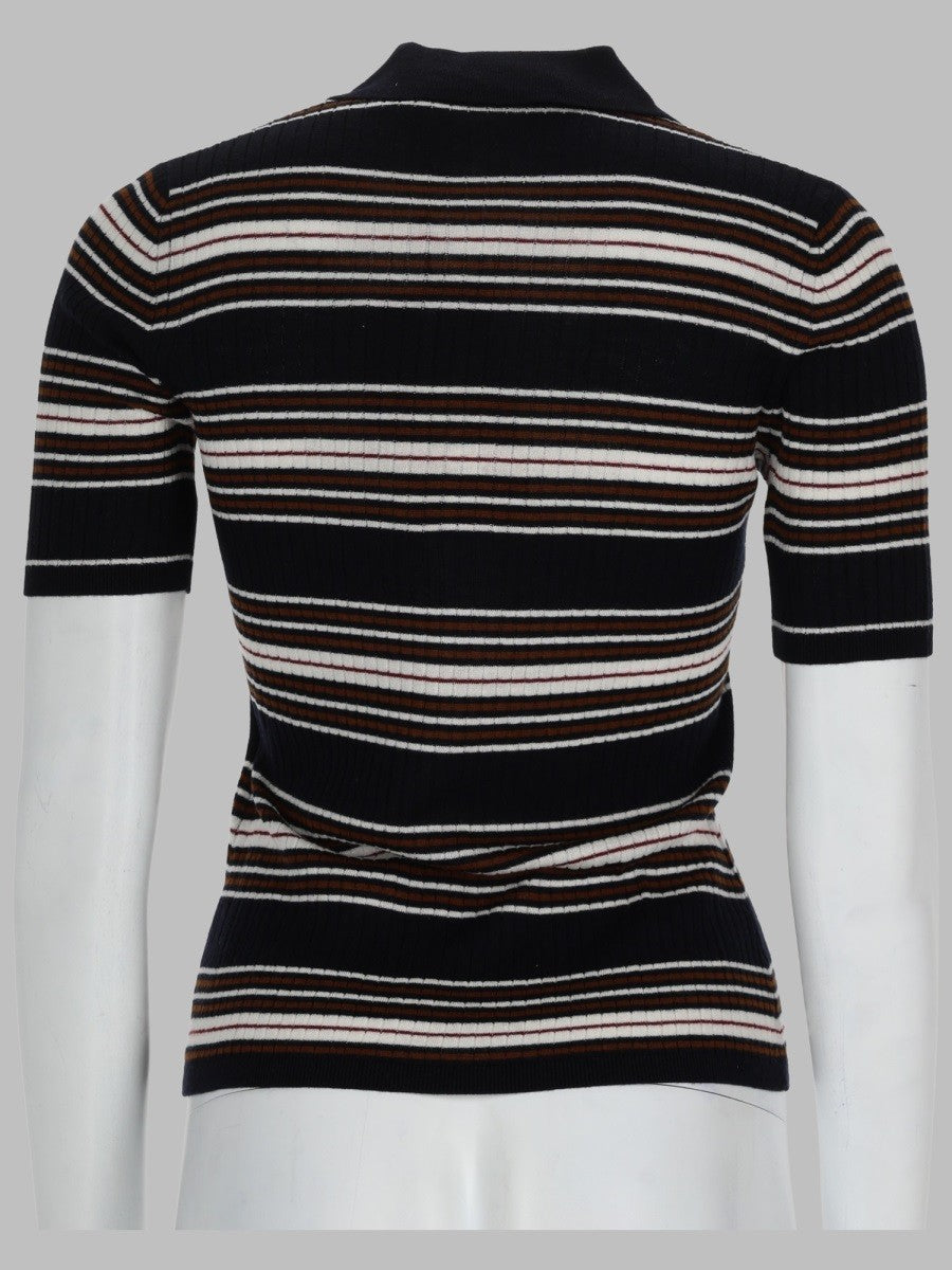Max Mara Studio Women's Polo Tallero in Maglia Multicolor