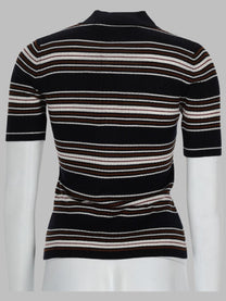 Max Mara Studio Women's Polo Tallero in Maglia Multicolor