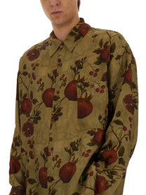 Uma Wang Men's Pomegranate Print Shirt Multicolor