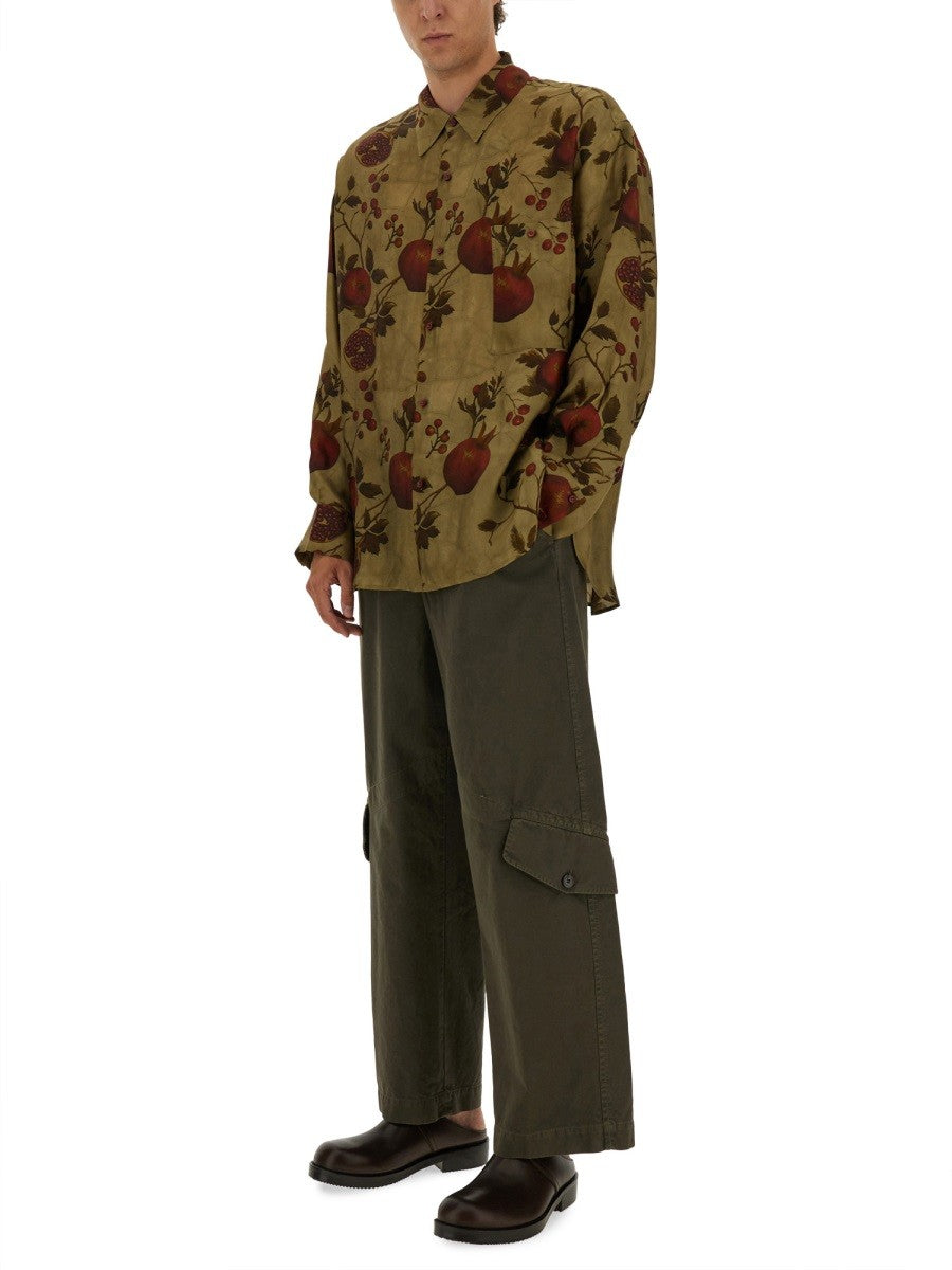 Uma Wang Men's Pomegranate Print Shirt Multicolor