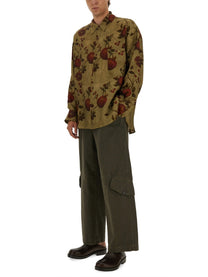 Uma Wang Men's Pomegranate Print Shirt Multicolor
