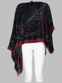 ETRO Women's Poncho Asimmetrico Con Stampa Paisley Multicolor