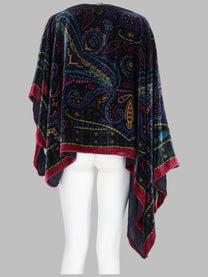 ETRO Women's Poncho Asimmetrico Con Stampa Paisley Multicolor
