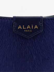 ALAÏA Women's Ponyskin Hobo Handbag Blue