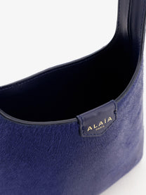 ALAÏA Women's Ponyskin Hobo Handbag Blue