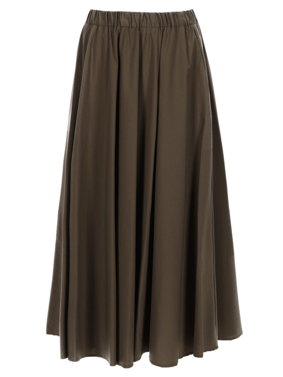 ASPESI Women's Poplin Midi Skirt Green
